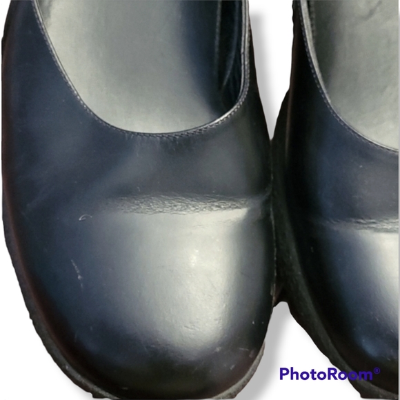 Emporio Armani Dark Academia Black Leather Flats - Picture 8 of 10